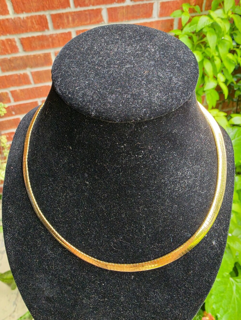 Veronese Vermeil 14kt Gold Over 925 Silver 18" Omega Necklace 6mm Width
